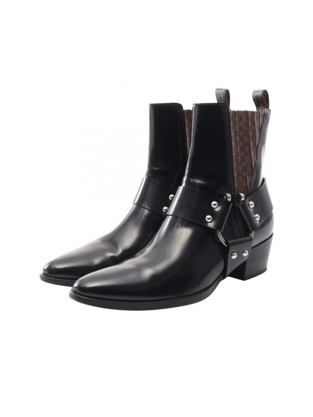 Louis Vuitton Boots Rhapsody Line Short Black Leather